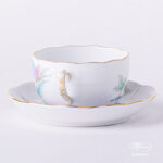 Royal Garden traditional teacup with saucer. 724-0-00 EVICT2. Herend fine china.