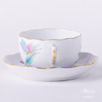 Royal Garden traditional teacup with saucer. 724-0-00 EVICT2. Herend fine china.