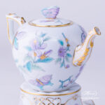 Herend Royal Garden teapot with tea-stove EVICT2 with butterfly knob