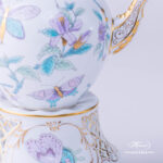 Herend Royal Garden teapot with tea-stove EVICT2 - closeup