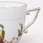 Herend FORET coffee cup 706-0-00 FORET with a Rothschild bird