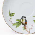 Herend FORET coffee cup saucer 706-0-00 FORET with a Rothschild bird