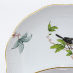 FORET Crescent salad plate - A Rothschild bird decor family design 531-0-00 FORET. Herend tableware.