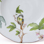 Herend FORET Soup plate 504-0-00 FORET. Rothschild bird closeup.